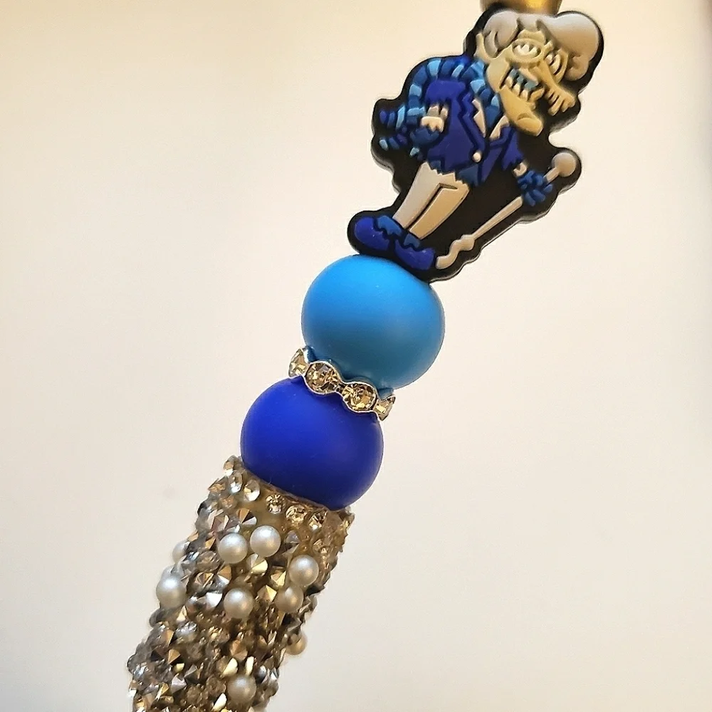 Handmade Year Without a Santa Claus Snow Miser Beaded Silicone Focal Bead Pen